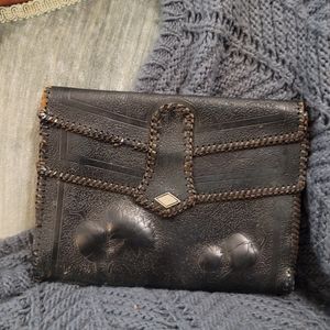 1920s Wallet/Clutch Embossed with Plants VINTAGE